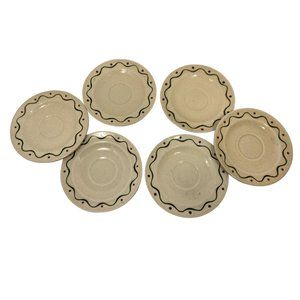 Metlox Poppytrail Green Rooster Tea Cup Saucer Lot 6 California Pottery